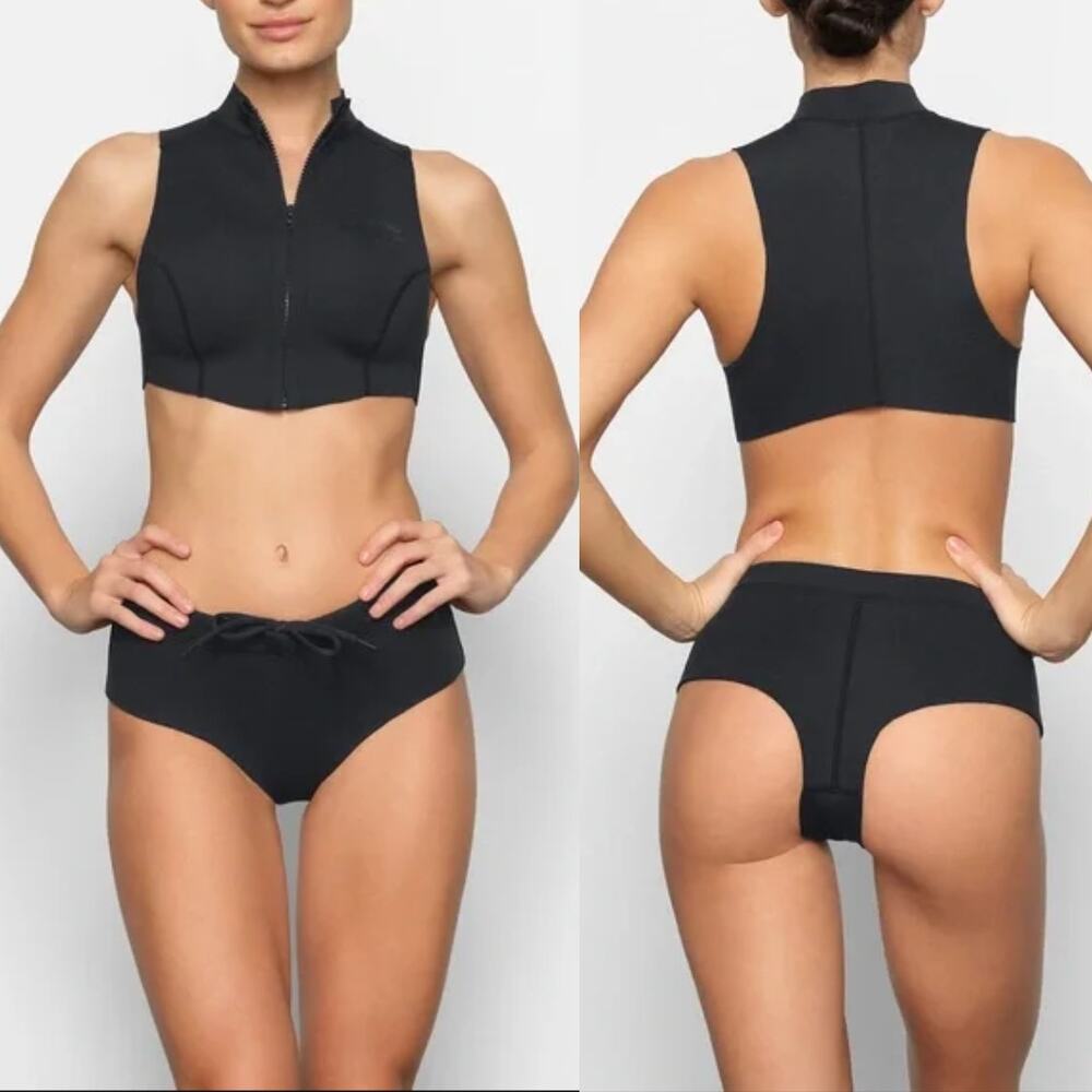 SKIMS rubberized scuba bikini set